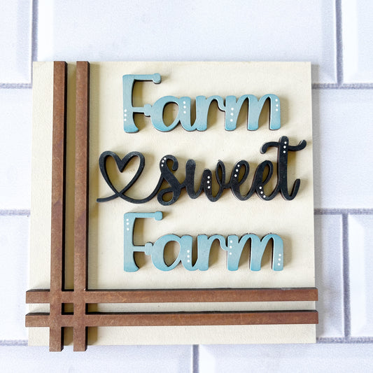 Farm Sweet Farm Ladder Tile