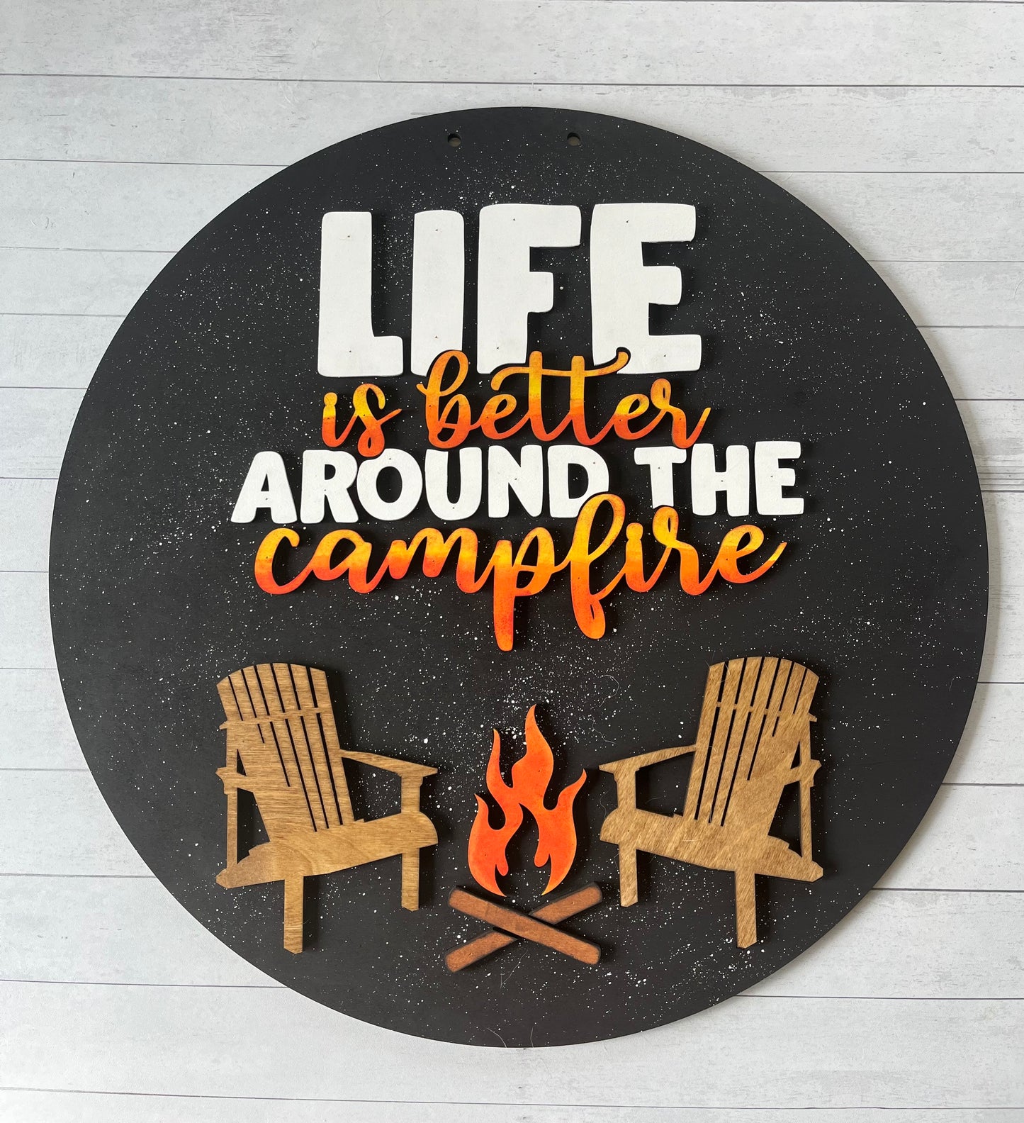 Life Campfire Door Hanger