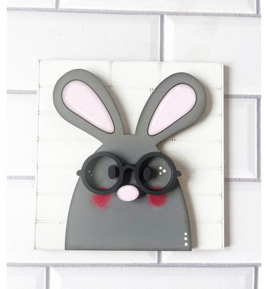 Nerdy Bunny Interchangeable Ladder Tile Easter Tile