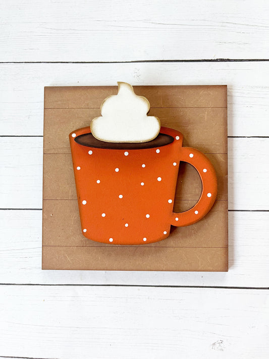 Pumpkin Coffee Ladder Tile