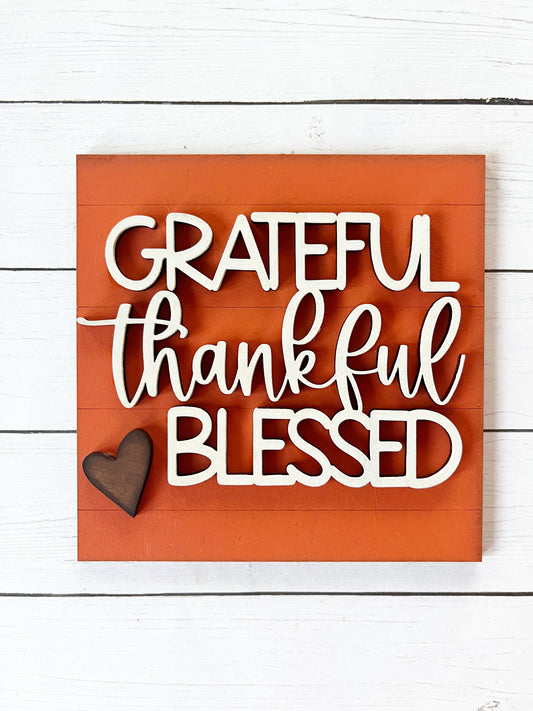Grateful Blessed Ladder Tile