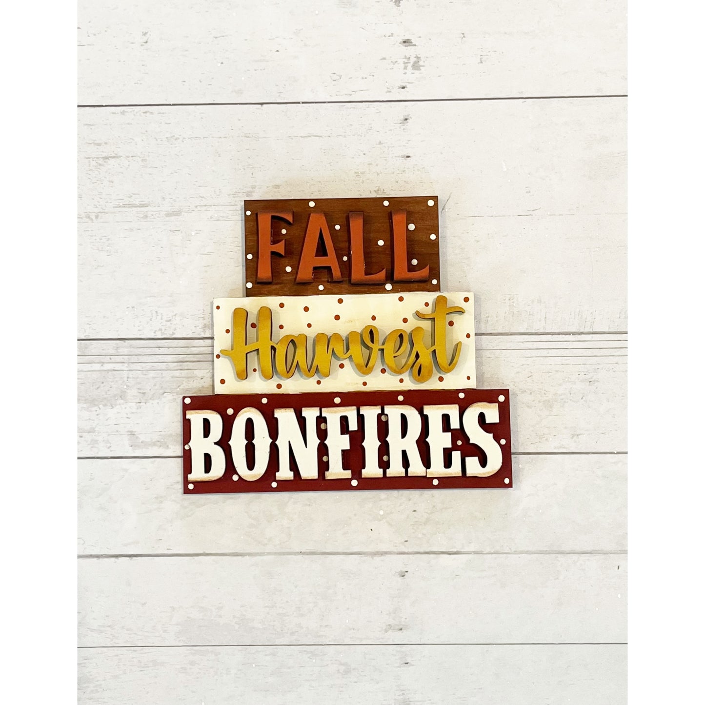 Fall Harvest Bonfires Tiered Tray