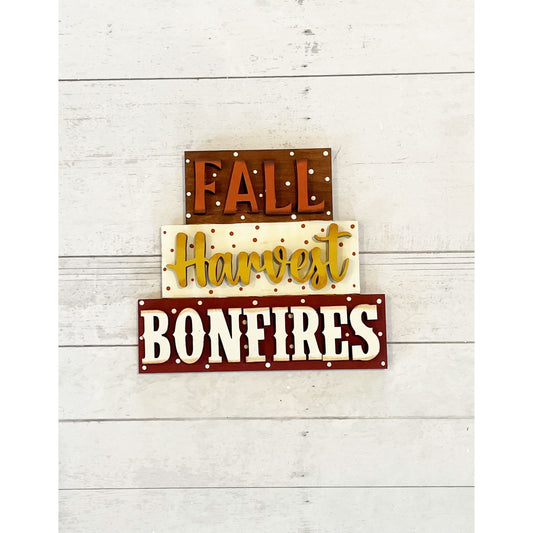 Fall Harvest Bonfires Tiered Tray