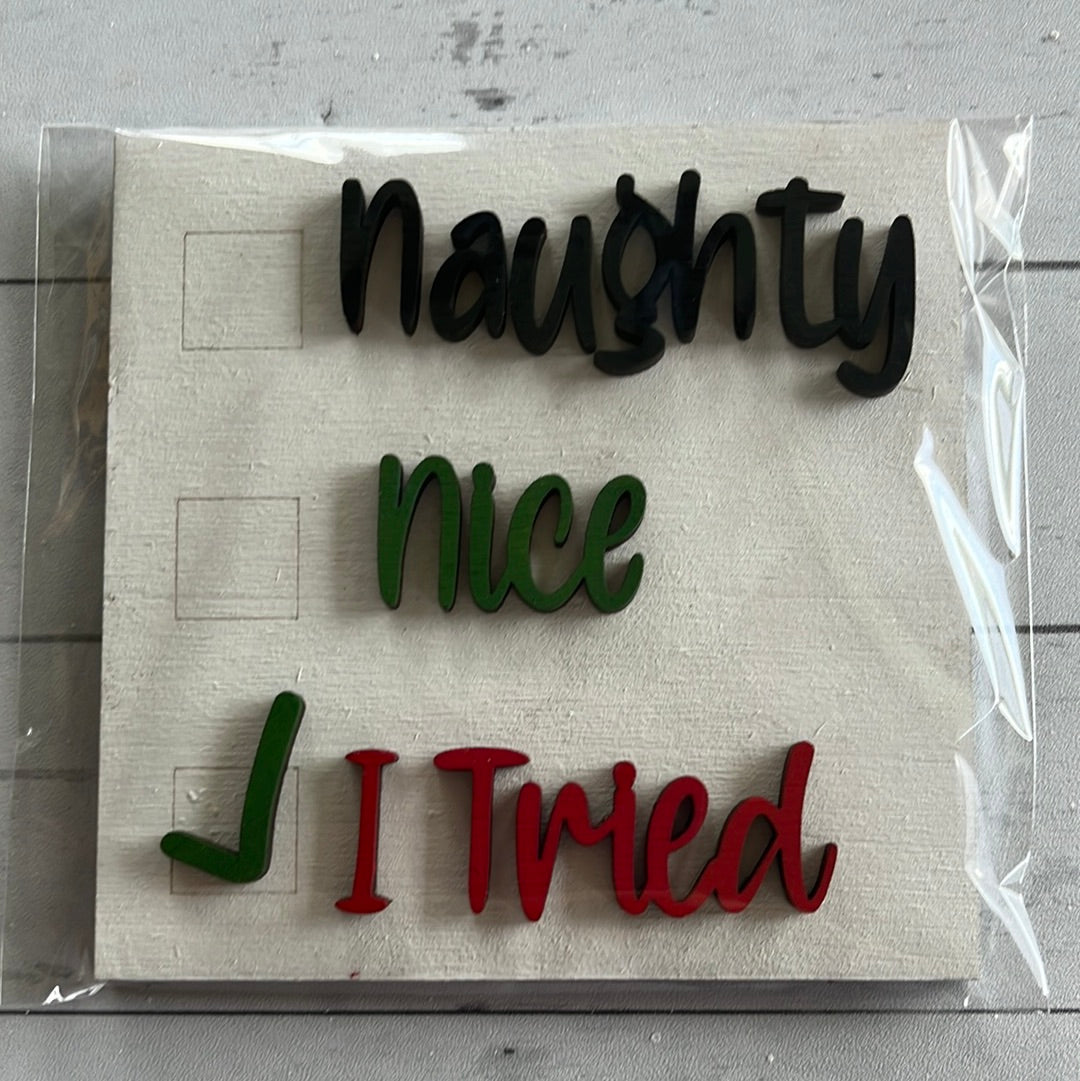 Naughty Nice Ladder Tile