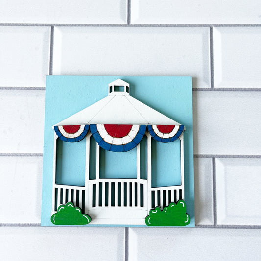 Patriotic Gazebo Ladder Tile