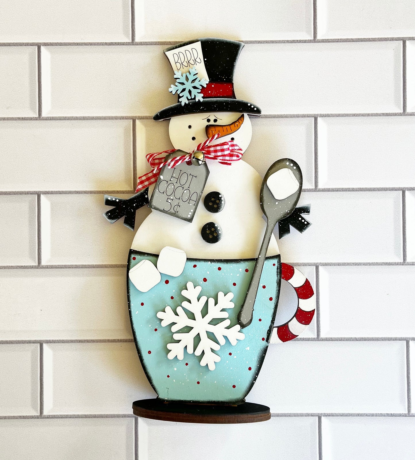 Snowman Hot Cocoa Shelf Sitter
