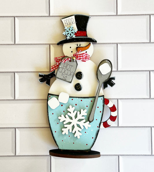 Snowman Hot Cocoa Shelf Sitter