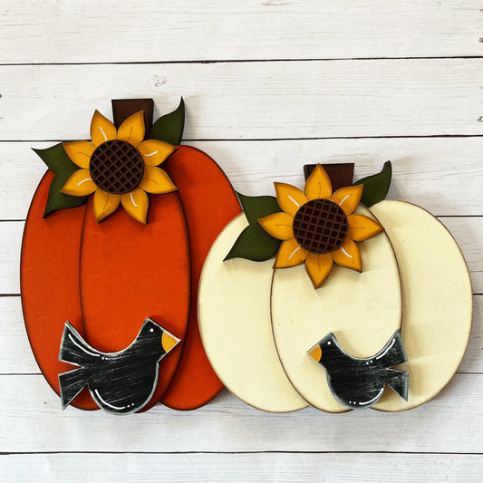 Orange Cream Pumpkin Shelf Sitter