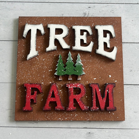 Tree Farm Tiered Tray