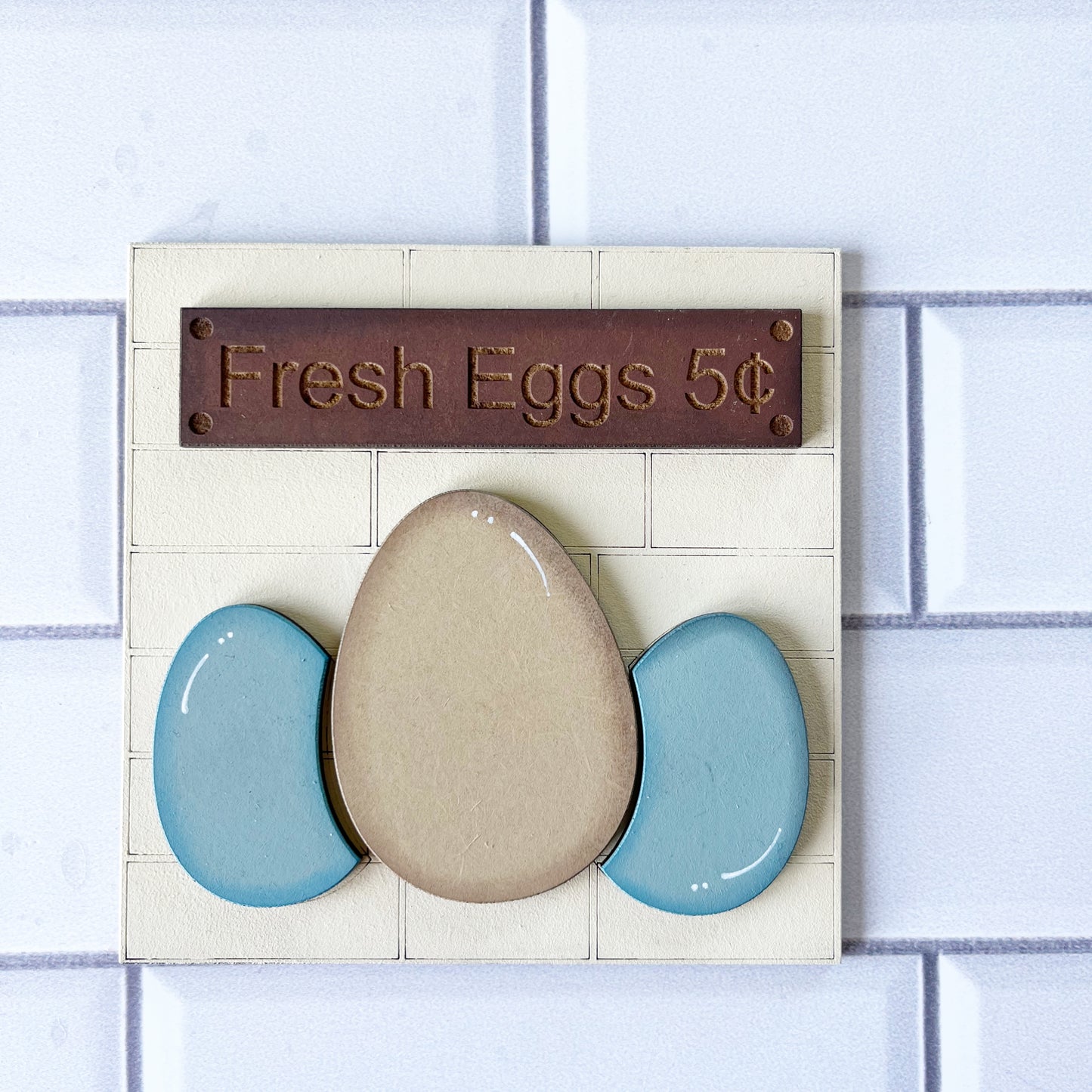 Fresh Eggs Ladder Tile