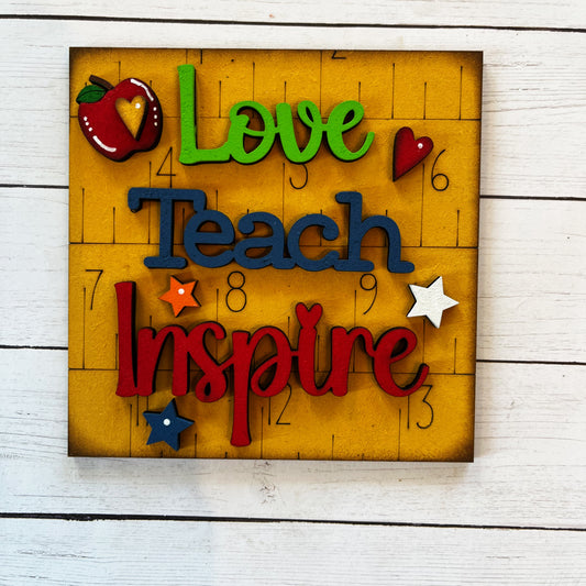 Love Teach Inspire Ladder Tile