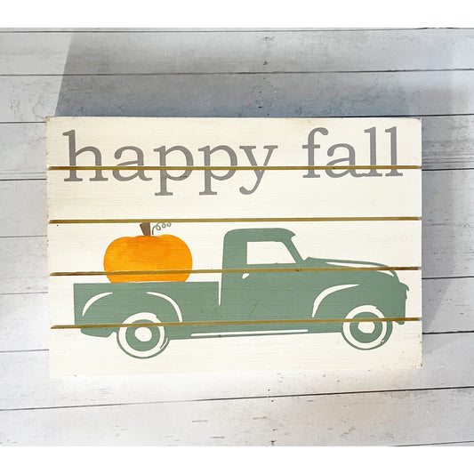 Happy Fall Truck Sign