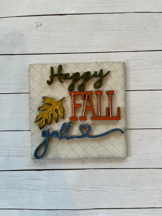 Happy Fall Y’all Ladder Tile