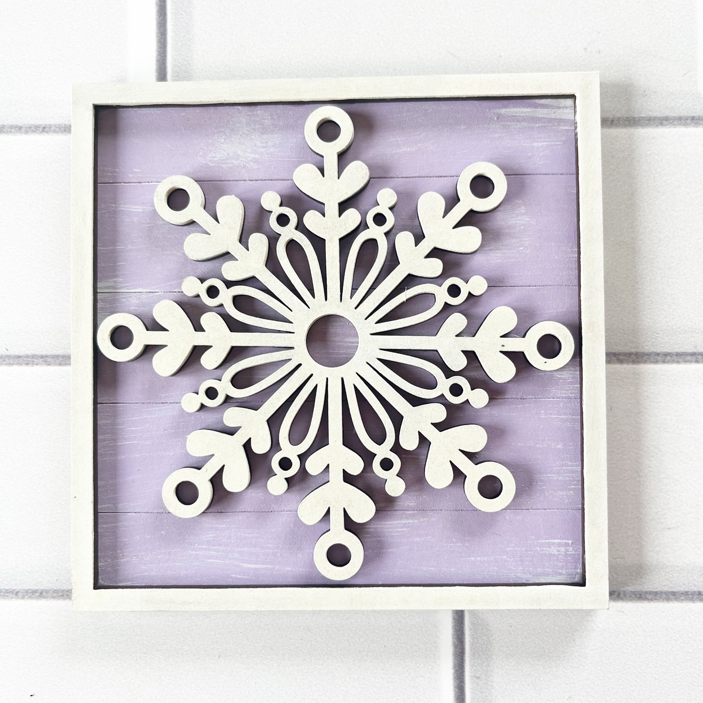 Purple Snowflake Ladder Tile