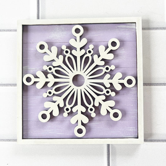 Purple Snowflake Ladder Tile