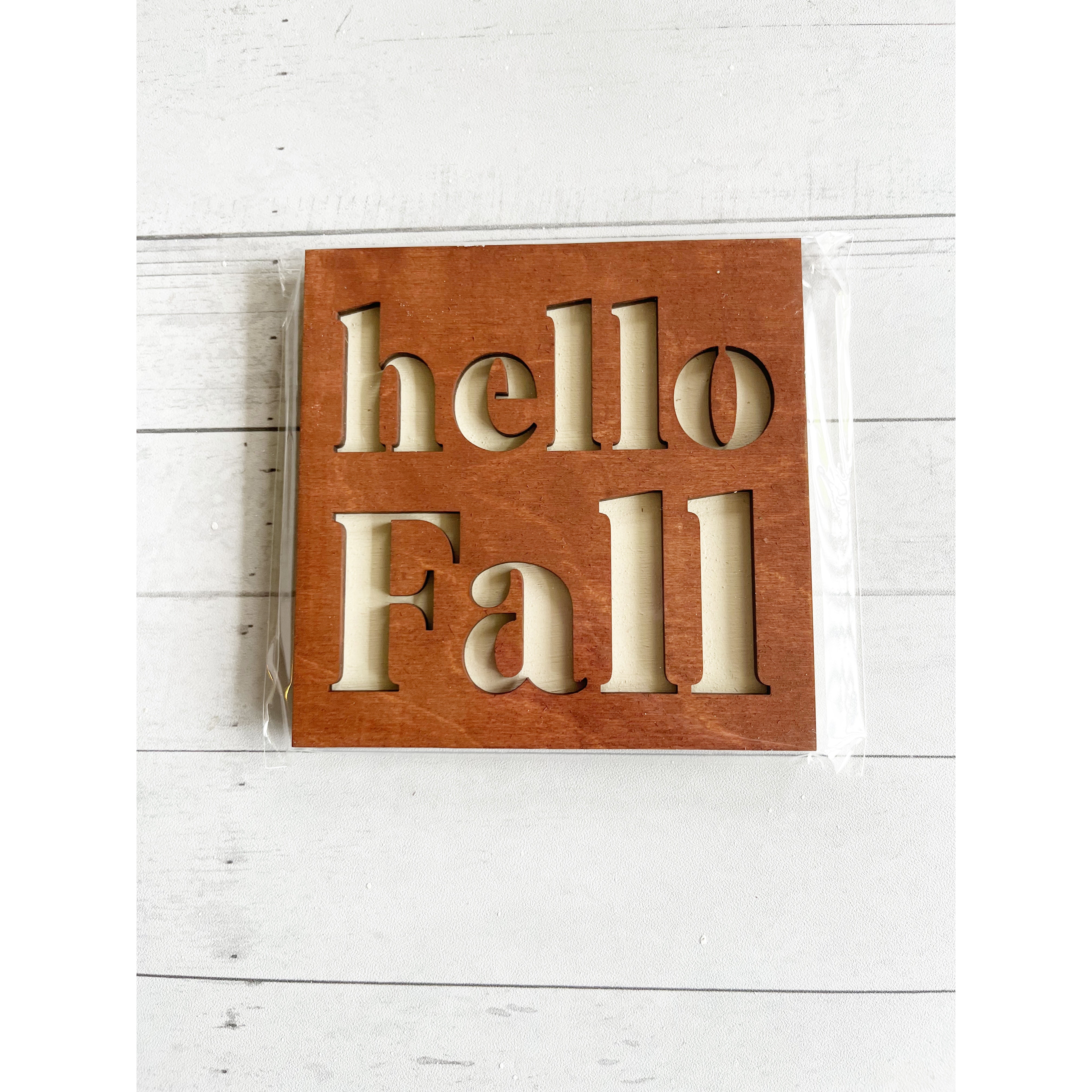 Hello Tile. Sign Hello Fall Stencil Ladder Tile – Coolspring Studio