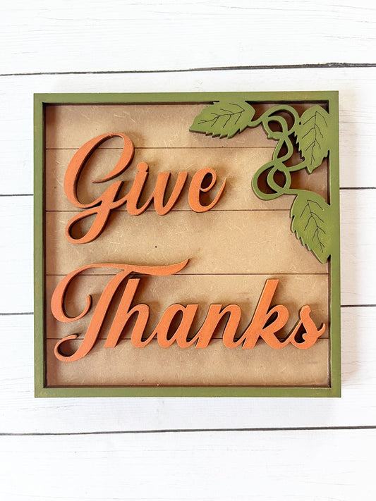 Give Thanks Ladder Tile