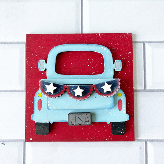 Patriotic Truck Ladder Tile