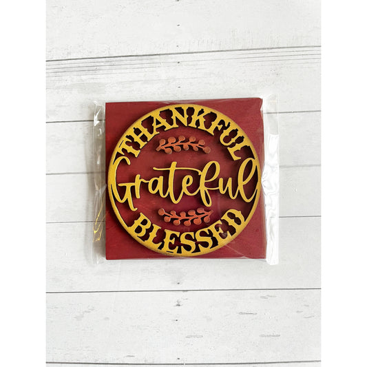 Thankful Grateful Ladder Tile