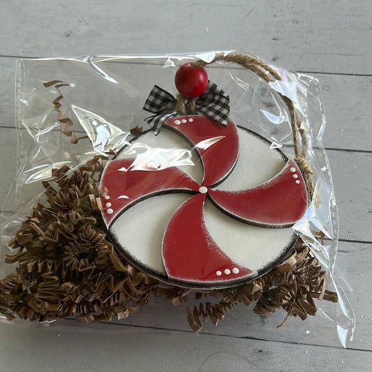 Peppermint Swirl Ornament