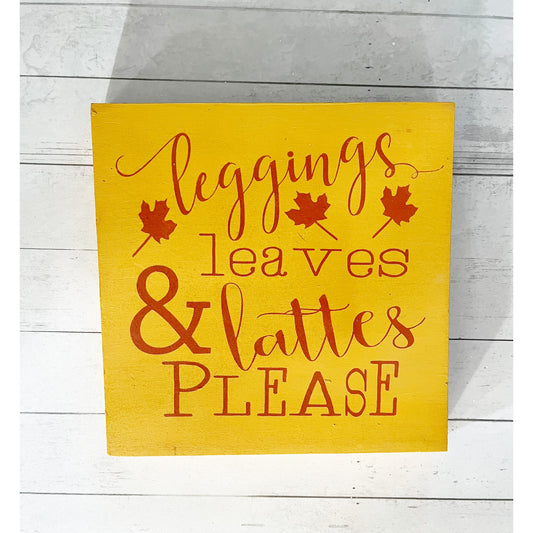 Leggings Leaves Shelf Sitter