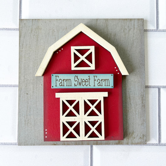 Red Barn Ladder Tile