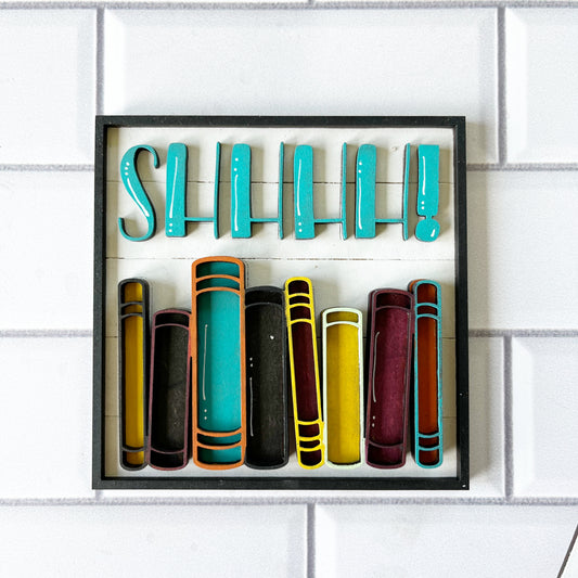 Shhh Books Ladder Tile