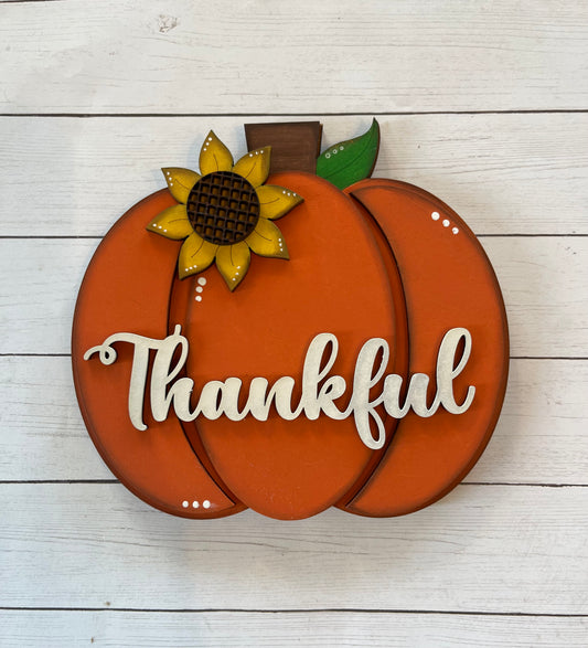Thankful Pumpkin Shelf Sitter
