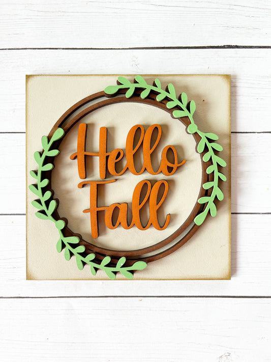Hello Fall Ladder Tile