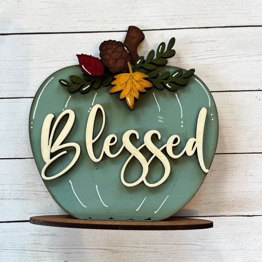 Blessed Pumpkin Shelf Sitter