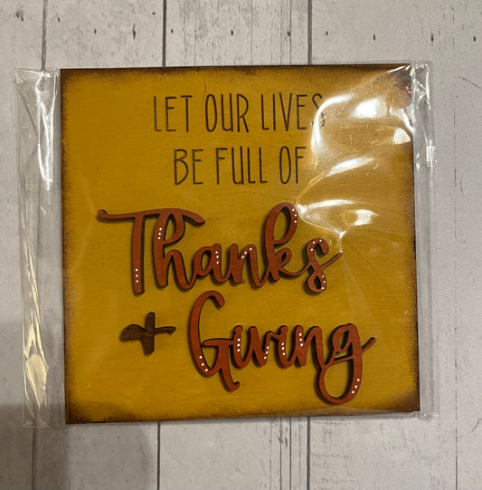 Thanks & Giving Ladder Tile