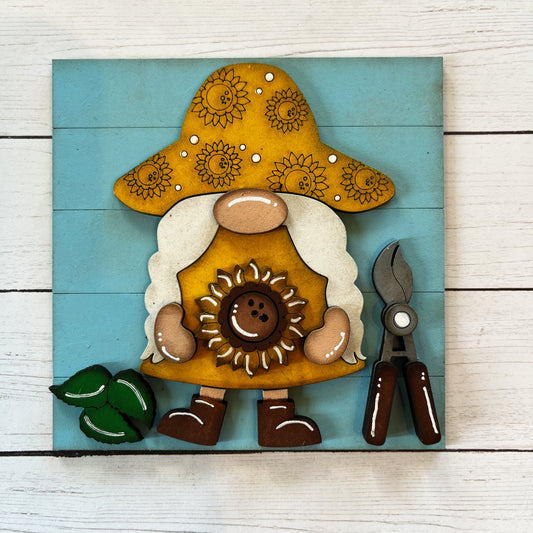 Sunflower Gnome Ladder Tile