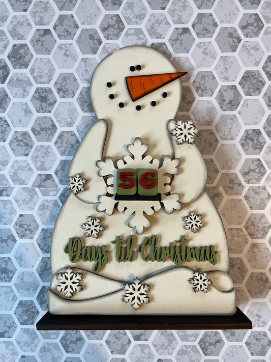 Snowman Advent Shelf Sitter