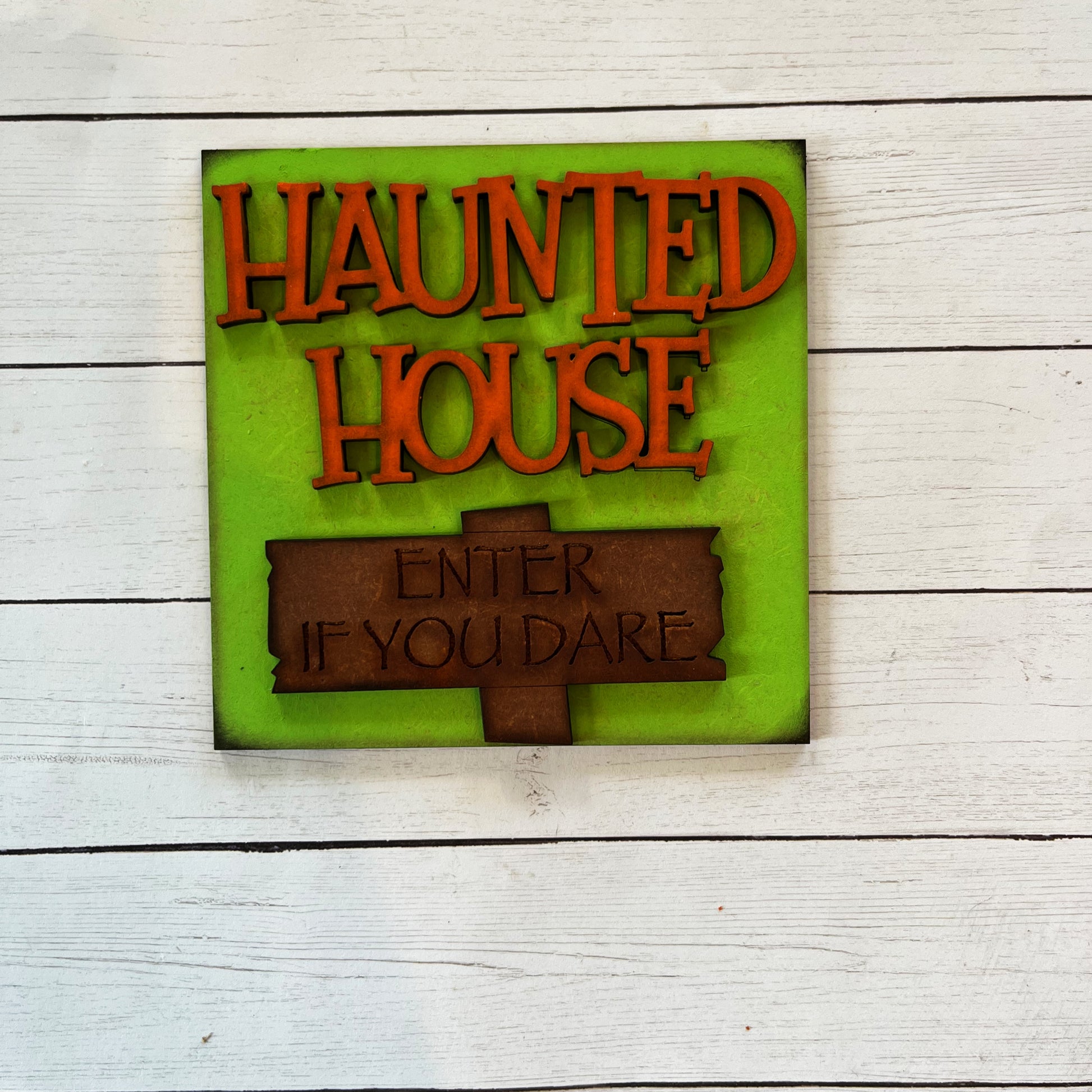 Haunted House Beware Ladder Tile Coolspring Studio