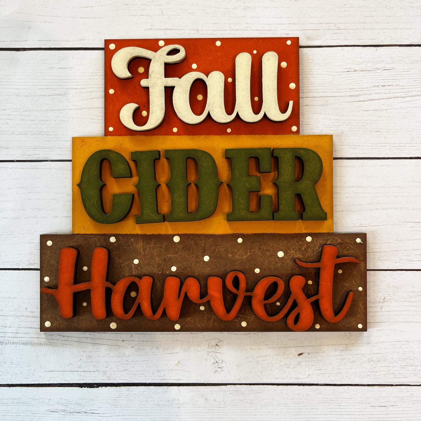 Fall Word Stacker Shelf Sitter