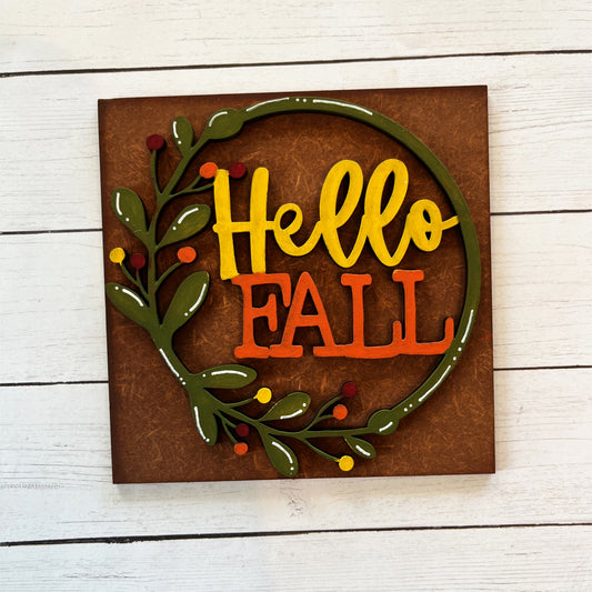 Hello Fall Ladder Tile